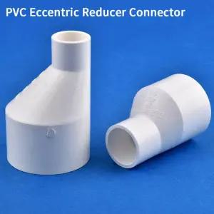 PVC레듀샤 화이트 PVC 직선 편심 감속기 커넥터 수족관 어항 어댑터 정원 관개 배수 파이프 조인트 1PC