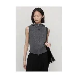 여자 가디건 후드 가을겨울 민소매 니트 카디건 겉옷 캐주얼 면 모직 상의 MACHI4