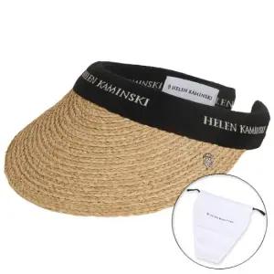 25SS 여성 비앙카 8 바이저햇 네츄럴블랙로고 더스트백 포함 HAT52204 NATURALBLACKLOGO PKG