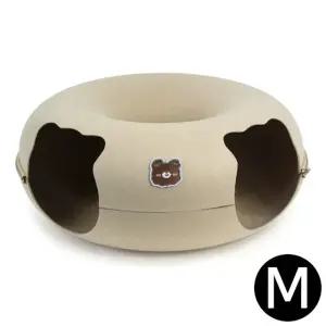 2 터널 홀 도넛형 더블홀 원 고양이 츠몬 펠트 (WFJR2EJ)