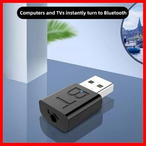 2in 1 USB 블루투스 수신기 송신기 자동차 5.0 오디오 어댑터 TV 컴퓨터 무선 변환기 플러그 앤 플레이