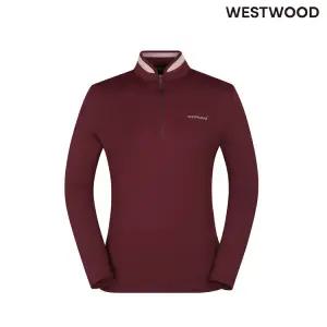 [롯데백화점]웨스트우드 여성 겨울 배색 포인트 집업 기모티셔츠 WM4WCTS316