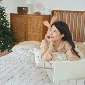 국내생산 코티지라인 겨울 정전기방지 자가발열 솜 따뜻한 알러지케어 마이크로 차렵 이불