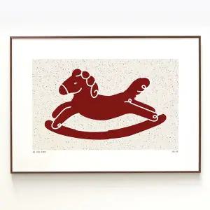 [아트밀][말하는대로] 붉은말 일러스트 포스터 액자 12종 - HORSE wish 06