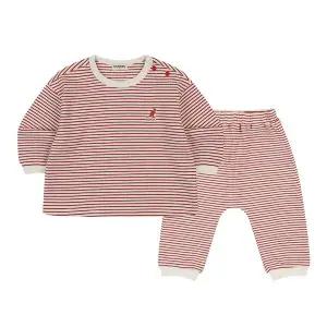[캉골키즈](대전신세계)[베이비] 리브드 스트라이프 세트웨어 SA 0A02 레드 (BSACSE0A020RE)