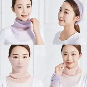 망사 2개 쉬폰 스카프 넥커버 마스크 여름 등산 골프 (WFJ6888)