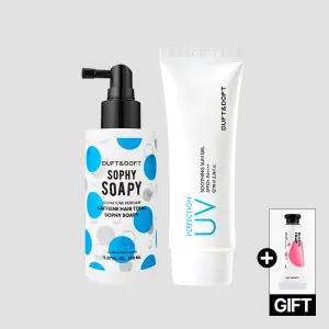 [2종세트특가] 더프트앤도프트 카페인 헤어토닉+유브이 수딩 선젤 세트 864621