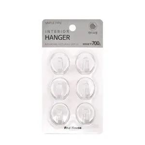 타원행거 클리어후크 고리걸이 투명타원후크 클리어고리걸이 (WFJ764F)