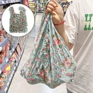 휴대용 접이식 늘어나는 요술 가방 시장가방 에코백 (WFJ79OC)