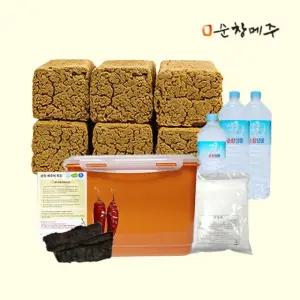 [순창메주] 장담그기세트(기본세트:메주 6덩이 4.2kg+순창샘물7L+천일염2.3kg+대나무숯+건고추)+누름독