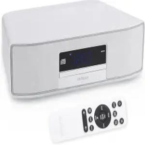 AIWA - Exos 홈 스피커 프리미엄 30W RMS 사운드 시스템(CD 플레이어 포함) 블루투스 연결 FM 라디오 광