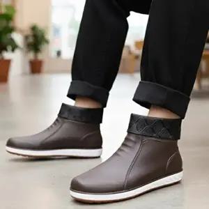 [옷자락]남성 캐주얼 아웃도어 감성 디자인 방수 레인 부츠