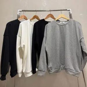 [옷자락]여성 무지 박스핏 겨울 기모 맨투맨 티셔츠