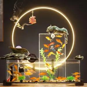 어항장식품 삼색생이새우키우기 청소물고기 금붕어 애완 어항 세트 새우키우기 관상용 이끼