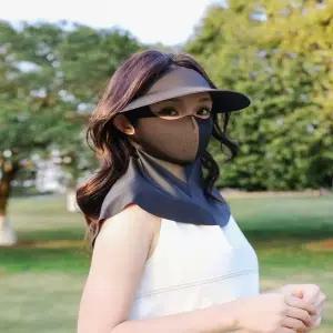 3컬러 여름 스포츠썬캡 골프 쿨링 올인원 마스크썬캡 (WFJ77PR)