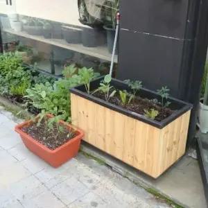 ksr 베란다 텃밭용 방부목화분.내부고무화분 82x40x45cm (WFJ7PLU)