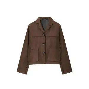 여성 오늘도예쁜 정장 자켓 추동 스웨이드 질감 쇼트 코트 OOTD4