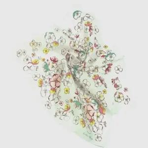 한지를 원료의 손수건 꽃프린트 한지 이용한 닥나무 (WFK8Z99)