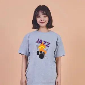 키밍 드럼 악기 재즈 JAZZ 그래픽 캐쥬얼 반팔티 W7EA050