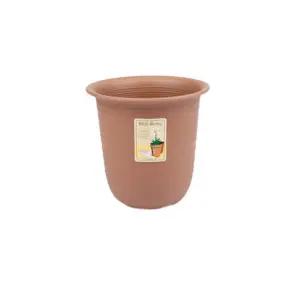 도자기그릇느낌의 원형화분 4호-브라운