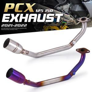 수정된 오토바이 배기 파이프 PCX125 150 Bluedfront 2021-2022 에 적합