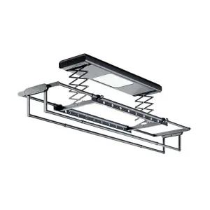 전동빨래건조대 설치 블랙 자동 오프라인 리프팅 가정용 포함 행거 B 전자동 건조대