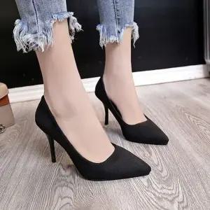 여성 여성구두 스웨이드 4컬러 하이힐 스틸레토 펌프스힐 킬힐 (WFJSR3K)