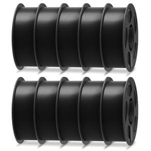 [미국배송] 애니큐빅 PLA 플러스(PLA+) 3D 프린터 필라멘트 1.75MM 번들 고강성 치수 정확도 +/- 0.02MM 대부분의 FDM 프린터로 인쇄 10팩 1KG 재사용 스풀 블랙