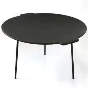 베리야드 18인치 주철 그릴 원형 언 팬 야외 바비큐 요리 및 튀김 3개의 탈착식 다리 휴대용 캠프파이어