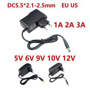 AC 220V 110V 전원 공급 장치 어댑터 DC 5V 6V 9V 10V 12V 어댑터 공급 충전기 1A 2A 3A Eu Us 어댑터 LED
