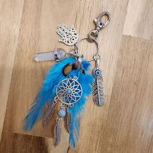 액운 블루 깃털 고급 드림캐처 키홀더 WC1894F
