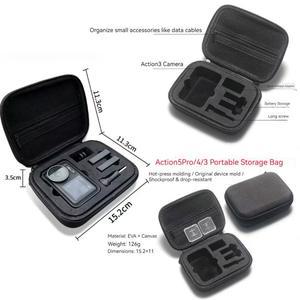 DJI호환 오스모 액션 6/5 프로 4/3 휴대용 보관 가방 대용량 카메라 액세서리 보호 상자