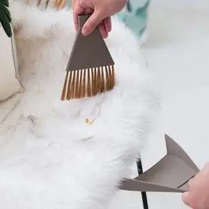 미니 틈새 빗자루 세트 청소 도구 사무실 책상 학교 (WFK9ER2)