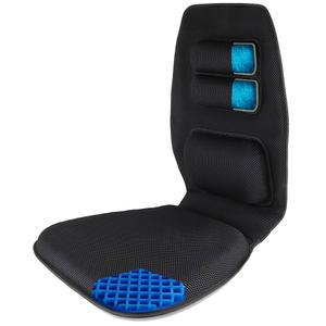 텍트럼 정형외과 젤 시트 쿠션 및 자동차용 단단한 허리 지지대 요추 베개, 가정용/사무실 의자, 여행용 - 꼬리뼈, 좌골, 콕시, 요통 , 자세 개선 (TD-GS19041-BLK)