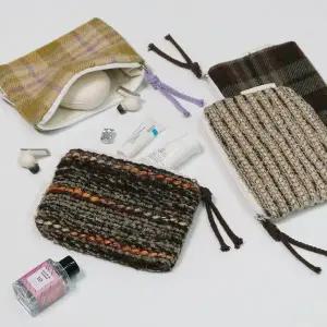 빈티지 체크 줄무늬 천 동전지갑 카드지갑 파우치 (WFK92IP)