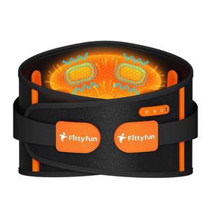 진동이 있는 등용 Fittyfun 휴대용 온열 패드, 3개의 히트 3 타이머로 를 위한 10000mAh 무선 허리 마사지기, 여성 남성 엄마 아빠를 크리스마스 화이트 엘리펀트 생일 선물 (블랙)