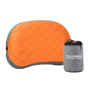 캠핑 베개 - 캠핑용 초경량 휴대용 풍선 베개, 탈착식 및 세척 가능한 커버가 있는 여행용 인체공학적 캠프 목 요추 지지대, 하이킹용