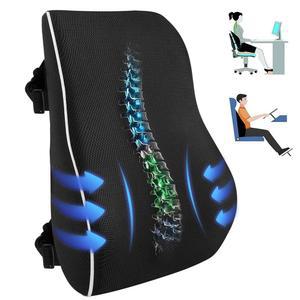 의자용 Ciao Stilista 요추 베개 사무실 의자 등받이 지지, 상부 또는 하부 쿠션 게이밍 메모리 폼, 통기성 3D 메쉬 커버, 인체공학적