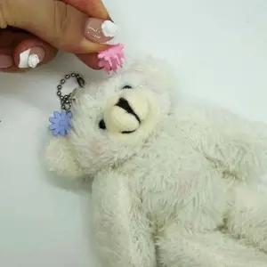 곰키링 키링 화이트 인형 WFFNYXT