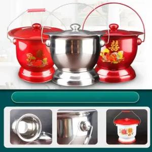 스테인레스 손잡이 요강 어르신 간이 화장실 소변 휴대용 스테인리스 스틸 반원형