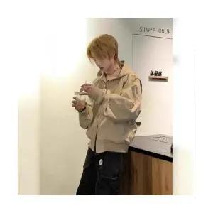 키체샵 남성 항공 점퍼 빈티지 쇼트 코트 봄 가을 캐주얼 후드 야구복 해링턴 재킷 HO3