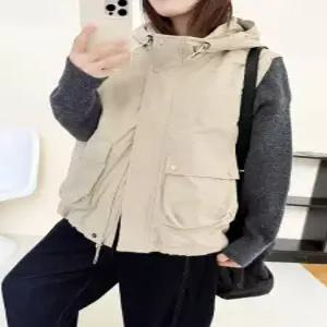 블랙팬서 여성 겨울 조끼 패딩 도톰 기모 캐주얼 후드 OPH4