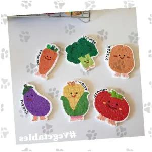 주방청소용품 야채캐릭터 압축수세미 브로콜리 당근 옥수수 가지 감자 귀여운 디자인