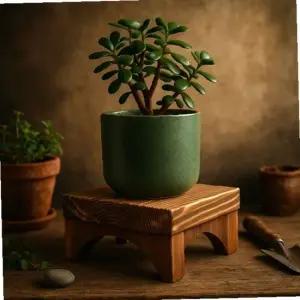 원목 화분 받침대 우드스텐드 18x18x10cm 아치형사각