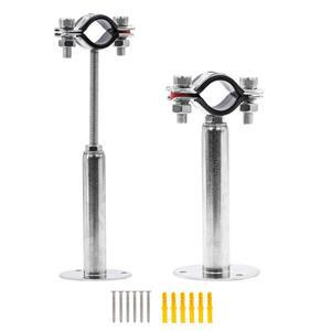 조절식 막대 파이프 행어 브래킷 클램프  15-108mm 튜브 304  스테인레스 지지대 클립  베이스 플레이트 벽