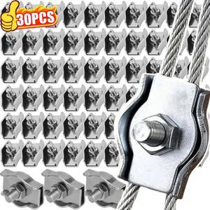 스테인리스 스틸 단일 와이어 로프 클램프 M2-M6 심플렉스 볼트 케이블 클립 고정 슬링 빨랫줄 미끄럼 방지