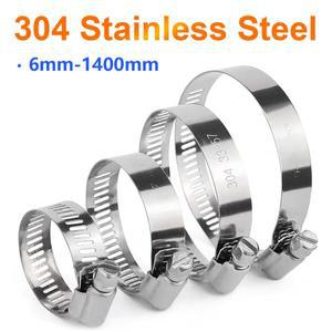 6mm ~ 1400mm 직경 호스 클램프 조정 가능 304 스테인레스 스틸 연료 라인 파이프 클립 건조기 벤트 공기