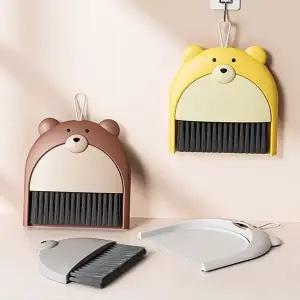 귀여운 곰돌이 빗자루 세트 미니 간편 실내 청소 (WFK9F7E)