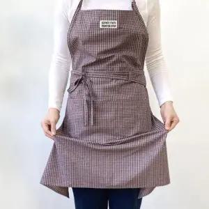 체크패턴 앞치마 1P 유치원 어린이집 카페 공방 주방 WA3933C