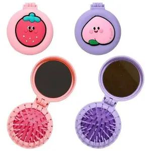 곱슬거울브러쉬 4p 거울빗 접이식 손거울빗 4개 (WFKA1EG)